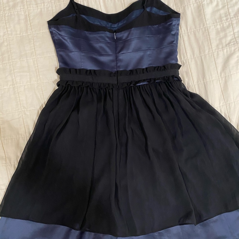 BCBG satin and chiffon dress